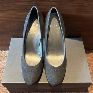 Worn only once gorgeous blank suede Stuart Weitzman